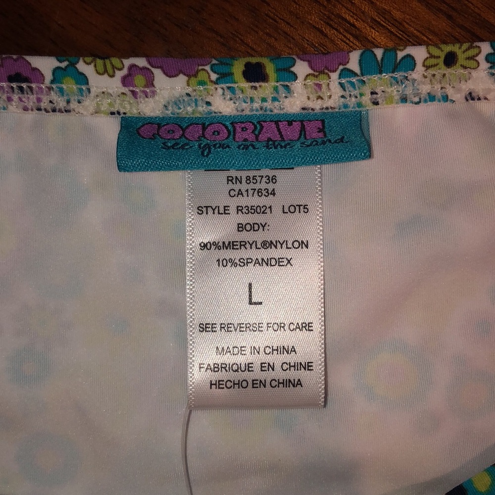 Coco Rave Multi-Color Bikini Bottom. NWT. L - Picture 6 of 8
